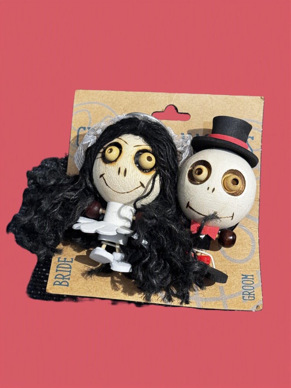 Crazy Head Magnets by SiamMandalay, Skeleton Bride & Groom Set, Circa 2015